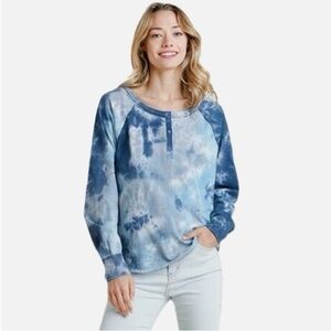 NWT Umgee Women's Blue Tie-Dye light Sweatshirt
